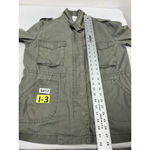 Womans Kensie Jeans Utility Jacket Medium Green Full Zip Snap Front Mock Neck Photo 6