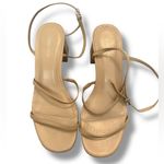 Larroudé Gio Sandal In Tan Leather Size 7 Photo 5