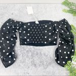 Cami NYC  Misha cropped shoulder polka dot silk top Photo 6