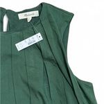 Madewell Sleeveless Crewneck pleated Top Summit Green Christmas holiday party Photo 3