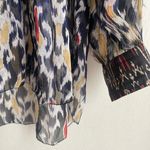 Isabel Marant  Pilay Printed Patchwork Silk Blouse in Midnight Photo 6