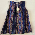 Velzera 🆕 Navy Geometric Sleeveless Shift Dress M🆕 Photo 1