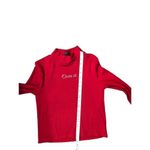 Forever 21 ribbed long sleeve red faux turtleneck with embroidered “over it” Photo 6