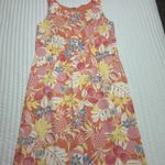 Talbots  Tropical Fruit Floral Sheath Dress Sz 12 Orange Coral Pink & Yellow NWT Photo 0