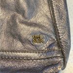 The Sak  Iris Metallic Silver Leather Crossbody Bag Purse Bird Floral Lining Photo 1