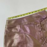 Nicholas Sofie Metallic Rose Wrap Style Lace Up Mini Skirt Size 4 Photo 9