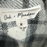 Boutique black and white plaid fluffy teddy shacket size medium Photo 5