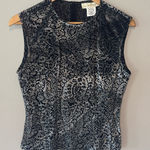 Harvé Benard HARVE BENARD Sleeveless Black/Shiny/Sheer Velvet Blouse Like New‎ Sz 8 Photo 0