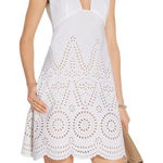Stella McCartney Aline Broderie Anglaise V-Neck Mini Dress Sz IT 44 Photo 0