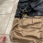 Boston Proper   Black Leather Shoulder Bag Gold Chain Detail Tassel Hobo Purse Photo 10