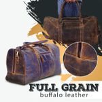 24 Inch Leather Duffel Bags gifts for him accessories mens valentines gift for Men and Women Travel Overnight Weekend Leather Bags Sports Gym Duffle for Men (Brown Distressed Tan) Photo 1