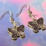 Handmade Butterfly Earrings Silver Photo 0