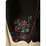 Vntg Napa Valley 100% Wool Embroidered Zip Cardigan Size M Black Size M Photo 4