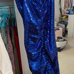 ZARA Blue Sparkly Mini Dress Photo 2