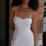 ✨OAK + FORT LINEN BLEND OPEN BACK MINI SZ 8 DRESS✨ Photo 0