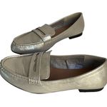 Torrid Silver Loafers Women’s Size 10 Wide Width Penny Slip-On Flats metallic Photo 1