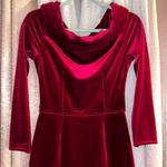 NWT Size 10 Burgundy Velvet Midi Dress Red Photo 1
