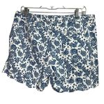 J. McLaughlin  Women's Blue White Paisley Shorts Scalloped Hem 12 Photo 11