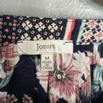 JODIFL  Floral Mixed‎ Boho Print Balloon Sleeve Top Flowy Relaxed V-Neck Medium Photo 1