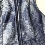Womens Shearling Lambskin Vest Blue Size M Audrey Talbott Made In New Zealand Size M Photo 3