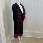 Juicy Couture Black & Burgundy Logo Knit Scarf NWT Photo 1