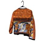 Scrappy Bits Women's Jacket Orange Horse Print Cardigan Style Size M Size M Photo 5