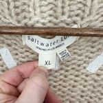 Saltwater Luxe Hello Sunshine Knit Oversized Cardigan Beige Striped Women's XL Photo 5