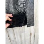 Topshop Black Crocodile Texture A line Mini Skirt US 12 Faux leather Photo 5