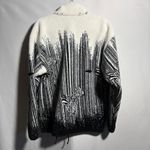 VTG Mazmania Zebra Print Fleece Jacket Full Zip White Black 90s Art to Wear M Size M Photo 1