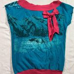 Urban Renewal  Teal and Pink Bow Top Photo 0