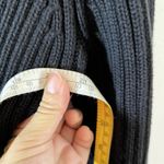 Lands' End VTG Sweater Women’s L Knit Full Zip Cardigan Cotton Navy Blue Chunky Photo 6