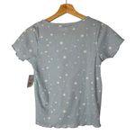 Boutique Blue Star Printed Tie Front Fitted Short Sleeve T-Shirt S Photo 1