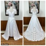 Gloria Vanderbilt Stunning Vintage 90s  Lace Cutout Wedding Gown! Photo 1