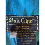 Bali Chic Dress Women Large Blue Floral Tie Back Maxi Boho Cottagecore Beach Photo 8