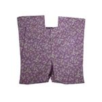 ZARA  Womens M High Waisted Lilac Floral Flare Cropped Pants Photo 4