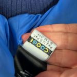 COOGI Navy Blue Hooded Vest L Rainbow Stitching Photo 7