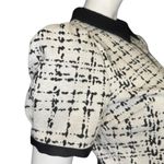 Karl Lagerfeld Abstract Plaid Dress Spread Collar Short Sleeves. Photo 5