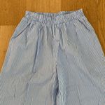 White Fox Boutique White Fox Pants Stripes Wide Leg Aleays About Us Size XS Blue White Photo 1