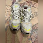 Nike  Air Sneakers in White and Neon Yellow Photo 1