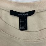 Forever 21  Cream Short Sleeve Graphic Fashion Tee woman’s size large Photo 7