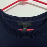 J.Crew  navy blue luxe cropped sweatshirt with bracelet length sleeves, size XXS Photo 1