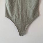 Abercrombie & Fitch  Silver Shimmer Sparkle V-neck Long Sleeve Bodysuit Medium Photo 4