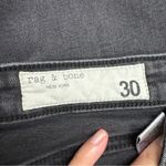 Rag and Bone  Grey Nina High Rise Skinny Ankle Jeans Womens 30 Raw Hem Stretch Zip Photo 11