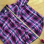 Terra & Sky Plaid Button Down Blouse, Pink, Black, Size 4X Photo 9