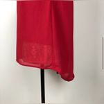 Vintage 90's Solution crepe halter top with fringe and studs in red. Size: Small Red Photo 6