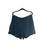 Ralph Lauren  LAUREN Polka Dot White Navy Silk High Waist Shorts Sz 12 Photo 1