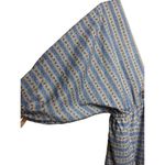 Madison Mathews Blue and Tan Kaftan Mini Dress Sz. M Size M Photo 3