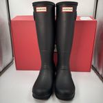 Hunter Original Tour Tall Boot, Black Winter, Rain Boot, Women’s Size 7 New Photo 0