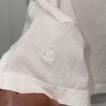 Lululemon  Womens Round Neck Cotton Athletic Active Cropped Tank Top White Size 4 Photo 2