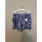 Croft & Barrow Croft & Borrow Blue With Floral Print Sleep Shorts Woman’s Size Large NEW Photo 5